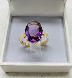 "14k Gold Victorian Amethyst ring. anniversary gift ideas. Amethyst jewelry. antique ring. Vintage Amethyst ring \"You don't step into love, you fall head over heels into it\" This ring goes from mams and grandmothers to daughters from many years as A legacy in the family. And also it's the perfect gift from a man to is love. Material: 14k Solid Rose/yellow/white gold. Stone: Nutural Amethyst. Real Amethyst. The ring's width is 2 mm, the stone top measures are 10x20. The price is up to size 11. Timeless Oval Purple Amethyst Ring, Formal Yellow Gold Amethyst Birthstone Ring, Heirloom Yellow Gold Amethyst Ring With Accent Stones, Purple Heirloom Ring For Formal Occasions, Classic Purple Rings For Formal Occasions, Classic Amethyst Birthstone Ring For Formal Occasions, Classic Amethyst Birthstone Ring For Formal Events, Heirloom Amethyst Ring With Accent Stones For Formal Occasions, Heirloom Amethyst Ring With Accent Stones For Formal Events