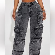 New With Tags Very Cute & Fashionable Jeans Can Be Dressed Up Or Down Wash Jeans Outfit, Cute Ripped Jeans, Kawaii Clothes Goth, Forarm Tattoos, Outfits Girl, Denim Cargo Pants, Baddie Tips, Black Ripped Jeans, Black Cargo Pants