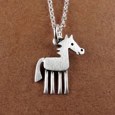 Check out this adorable horse pendant necklace! (aff link) Tiny Horses, Silver Casting, Horse Earrings, Horse Pendant, Horse Necklace, Horses Pendant, Silver Box, Metal Clay, Necklace Sterling Silver