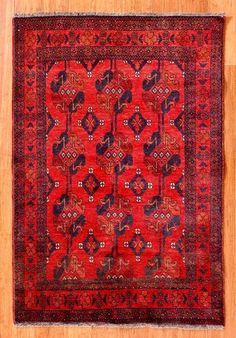 3x5 Afghan Bokhara Rug Kazak Rug - Washable Rug - Red Rug - Woolen Rug - Living Room Rug - Rug online - Hand knotted Rug - Area Rug Maroon Rug Maroon Rug, Red Turkish Rug Living Room, Red Turkish Rug Bedroom, Red Afghan Rug Living Room, Maroon Persian Rug, Bokhara Rugs, Red Black Turkish Rug, Hand Knotted Rug, Red Rug