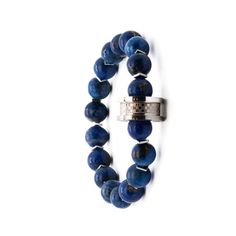 The Lapis Lazuli Amor Bracelet, a captivating and meaningful accessory that combines the rich blue hues of Lapis Lazuli stone beads with the sleekness of silver accents. This bracelet features 8mm Blue Lapis Lazuli stone beads, silver color Hematite stone spacers, and a special design steel Amor bead as the centerpiece. Lapis Lazuli stone is known for its powerful spiritual properties, promoting inner truth, self-awareness, and enlightenment. Each bead showcases its own unique patterns and golde Elegant Blue Bead Bracelet, Elegant Blue Beads Bracelet, Blue Lapis Lazuli Gemstone Beaded Bracelet, Polished Beads Lapis Lazuli Round Bracelets, Polished Beads Lapis Lazuli Bracelets, Round Lapis Lazuli Bracelets With Polished Beads, Luxury Gemstone Beads Bracelets For Healing, Blue Gemstone Bracelets With Round Beads, Modern Gemstone Beaded Bracelets As Gift