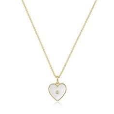 HEART SHAPED MOP PENDANT WITH CZ STONE NECKLACE Cz Stone Necklace, Silver 925 Necklace, Domed Ring, Anklet Jewelry, Brass Jewelry, Necklace Sterling Silver, Cz Stone, Necklace Length, Pearl Pendant