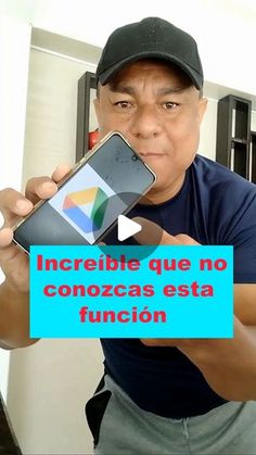 a man holding up a cell phone in front of his face with the caption incredible que no conoccass esta funcion