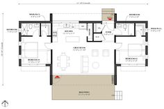 the floor plan for a two bedroom apartment with an attached bathroom and living room area