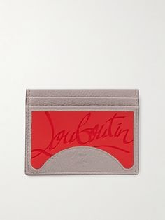 From details on its iconic shoes to great accessories like this cardholder, Christian Louboutin favours red as a strong accent. It's made from full-grain leather and rubber stamped with the designer's swirling signature and has a central compartment to stash notes. Christian Louboutin Logo, Louboutin Collection, Iconic Shoes, Leather Cardholder, Loro Piana, Card Holder Leather, Mr Porter, Luxury Handbags, Full Grain Leather