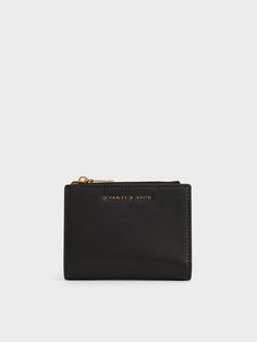 Black Harmonee Top Zip Small Wallet Loose Change, Mini Top, Compact Wallet, You Loose, Charles Keith, Black Wallet, Zip Wallet, Day Bag, Small Wallet