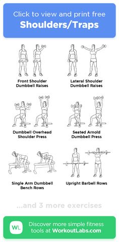 an exercise poster with the instructions for how to use dumbbells and other exercises