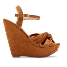 Chase & Chloe Gita Chestnut Camel Faux Vegan Suede Platform Sandals. New In Box Camel Chestnut Brown Color 1 Inch Platform 5 1/2 Inch Total Heel Height Ankle Strap With Buckle All Man Made Material Size 10 Great Color For Fall Chestnut Brown Color, Film Pics, Chloe Brown, Brown Wedge Sandals, Chloe Shoes, Chestnut Brown, Platform Sandals, Chestnut, Wedge Sandals