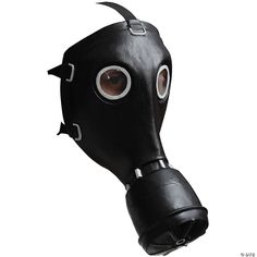 GP5 Black Gas Adult Mask, Recreate a wartime era theme or alien invasion. Latex face mask with straps to fit over the front of the head of a gas mask with an extended front part and round eye holes with grey detail. One size fits most adults. Post Apocalyptic Accessories, Mascaras Halloween, Eye Hole, Scary Mask, Zombie Costume, Gas Cans, Costume Mask, Black Mask, Gas Mask