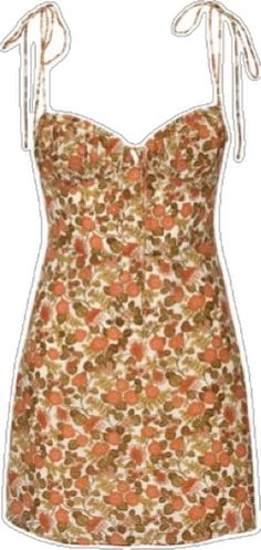 Beige Retro Summer Dress, Retro Floral Mini Dress For Fall, Retro Beige Dresses With Floral Print, Orange Retro Print Summer Dress, Retro Beige Floral Print Dress, Vintage Printed Summer Mini Dress, Fitted Vintage Printed Mini Dress, Vintage Fitted Printed Mini Dress, Fitted Retro Mini Dress For Garden Party