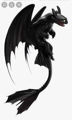 a black dragon flying through the air