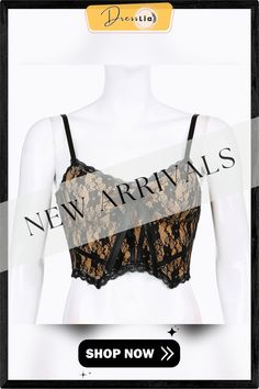 Womens Sexy Floral Lace Camisole Sleeveless Spaghetti Strap V Neck Crop Cami Tops with Bow Sleeveless Lace Crop Top With Straps, Lace V-neck Tank Top For Party, Lace Camisole With Straps, Sleeveless, Lace Party Vest Tank Top, Lace Party Tank Top, Party Bra With Lace And Spaghetti Straps, Sleeveless Lace Crop Top With Built-in Bra, Lace Camisole With Spaghetti Straps For Night Out, Lace Camisole For Night Out, Bra-friendly