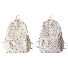 Women College Student Backpack Large Capacity Simple Floral Backpack Adjustable Strap Casual Floral Shoulder School Bag, Travel Attire, Dirndl Outfit, Women Backpack Travel, Floral Backpack, Backpack Pattern, Daily Bag, After 3, Women Travel