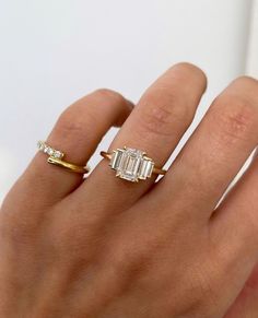 1.80 CT Emerald Cut Moissanite Engagement Ring/Art Deco 14k Yellow Gold Ring/Vintage Bridal Ring/Unique Promise Ring/Five Stone Wedding Ring ❤ ITEM DETAILS:- ✦ Brand: TheAmericanJewelShop ✦ Handmade, high-quality item! ✦ Material: Solid 10K/14K/18K Gold, 950 Platinum and 925 Sterling Silver ✦ Diamonds Type: Colorless Moissanite Diamond ✦ Diamond Cut: Elongated Emerald Cut ✦ Center Diamond Weight: 1.80 CT ✦ Center Diamond Size: 6x8 MM ✦ Diamond Clarity: VVS/VS ✦ Width of Band: 1.8 Mm (Bottom) ❤ A Vintage Bridal Ring, Emerald Cut Moissanite Engagement Ring, Gold Ring Vintage, Stone Wedding Ring, Radiant Ring, Unique Promise Rings, Moissanite Vs Diamond, Engagement Ring Art Deco, Stone Wedding