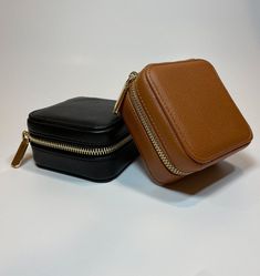 Vegan Leather Travel Jewelry Case  Perfect to carry all of your jewelry essentials  Great gifts for everyone! Black Rectangular Pouch For Gifts, Black Rectangular Pouch As Gift, Black Rectangular Pouch Gift Case, Rectangular Black Pouch For Gift, Elegant Rectangular Jewelry Storage For Daily Use, Luxury Square Pouch As Gift, Luxury Rectangular Coin Purse For Travel, Modern Compact Coin Purse For Gift, Modern Compact Coin Purse As Gift