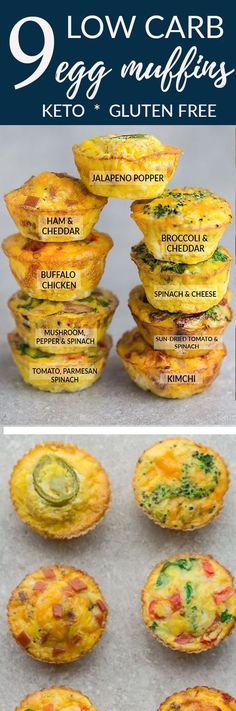 the instructions for how to make low carb egg muffins with keto and gluen free