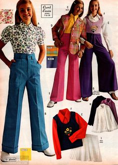 ’70s clothes for girls from the 1973 JC Penney catalog at Click Americana - #70s #seventies #70sfashion #clothesforgirls #70sgirls #vintagefashion #retrofashion #fashionforgirls #vintagecatalogs #1973 #jcpenneycatalog #clickamericana Look 80s, Outfits 70s, 60s 70s Fashion, 60s And 70s Fashion, 70s Inspired Fashion, 70s Outfits, Seventies Fashion, 70’s Fashion, 1970s Fashion