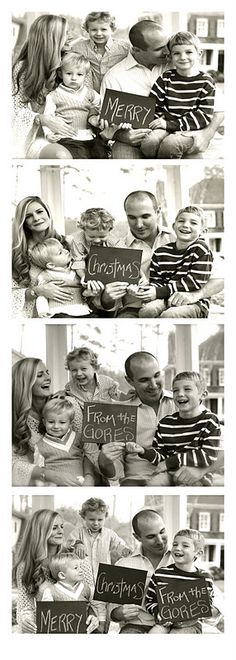 black and white photos of people holding signs that say merry christmas, happy new year