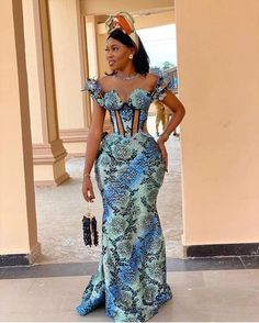 Owambe Gown Styles, Ankara Corset Styles, Ankara Corset, Gown Styles For Ladies, African Ladies