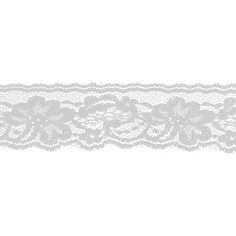 a white lace with flowers on it