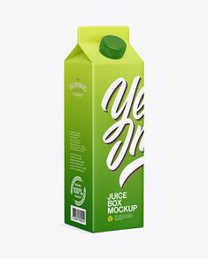 a carton of juice mock up on a white background