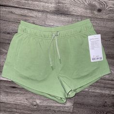 Green Lululemon Shorts New With Tags Sold Out Online Size 8 Casual Shorts For Light Exercise, Green Shorts For Light Exercise, Green Go-dry Shorts For Light Exercise, Green Short Bottoms For Light Exercise, Casual Green Athletic Shorts For Light Exercise, Green Lululemon Shorts, Green Lululemon, Neon Shorts, Lululemon Running Shorts