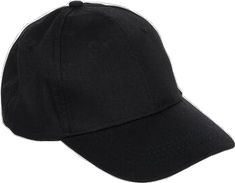 Classic Black Baseball Cap For Sports, Classic Black Trucker Hat For Sports, Classic Black Baseball Cap With Curved Visor, Basic Black Cotton Baseball Cap, Black Cotton Baseball Cap For Sports, Basic Black Baseball Cap With Curved Brim, Black Cotton Sports Hat, Black Cotton Hat For Sports Events, Classic Black Cotton Baseball Cap