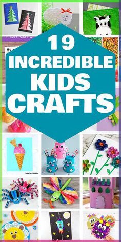 the cover of 19 incredible kid's crafts, including paper flowers and other items