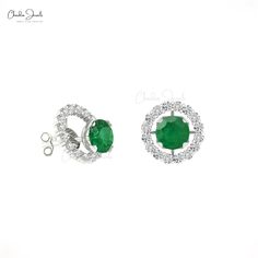 Description Natural Emerald Detachable Dainty Earrings 14k Real Gold White Diamond Earrings 4mm Round Cut Gemstone Summer Jewelry For Birthday Gift, Diamond Jewelry, Diamond Earrings, Handmade Earrings, 14k Gold Earrings, Hallmark Earrings, Emerald Jewelry, Studs For Her, Jewelry For Women, Birthday Gift, Gift For Her, Round Cut Earrings For Anniversary Gift Product Details SKU CJ-E-1161A-EM Metal 14k solid gold Closing mechanism Push back Product dimension 7x81x7.7x4.05mm Birthstone May Certifi Classic Green Diamond Earrings With Halo Design, Classic Green Diamond Earrings With Halo Setting, Green Diamond Halo Design Earrings, Green Round Earrings With Halo Setting, Elegant Green Round Cluster Earrings, Elegant Green Halo Earrings, Green Diamond Earrings With Brilliant Cut, Emerald Earrings In Halo Setting Fine Jewelry, Green Diamond Earrings With Halo Design For Anniversary