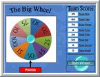 the big wheel game is being played on an interactive computer screen with numbers and symbols