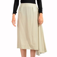 Maison Margiela Women's Gray 100% Wool Asymmetrical Skirt Us S It 40 Country/Region Of Manufacture: Italy Retail Value: $895.00 This Is Authentic Maison Margiela Women's Gray 100% Wool Asymmetrical Skirt Sku: Bb-5624 Material: 100% Wool Measured Waist: 29" Length: 27" Formal Asymmetrical Lined Bottoms, Formal Bottoms With Asymmetrical Hem, Formal Lined Skirt With Asymmetrical Hem, Elegant Knee-length Draped Skirt For Spring, Elegant Asymmetrical Flowy Skirt, Elegant Relaxed Skirt With Asymmetrical Hem, Elegant Asymmetrical Wrap Skirt With Lining, Formal Asymmetrical Pleated Skirt, Asymmetrical Bottoms For Formal Spring Occasions