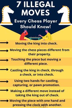 the 7 illegal moves every chess player should know infographical poster for kids and adults