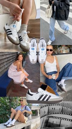 Adidas samba | black | white Black And White Adidas Shoes Outfits, White Samba Adidas Outfit, Samba Black, Samba Adidas Outfit, Adidas Samba Black, Adidas Outfit Shoes, Samba Shoes, Adidas Outfit