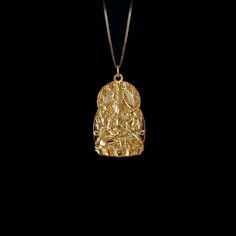 Discover serenity with our gold Kwanyin pendant, a spiritual masterpiece in solid gold. This Kwanyin-themed jewelry piece, crafted with intricate detail, is more than a necklace, it's a symbol of compassion and enlightenment. A fine goddess charm that resonates with spiritual seekers and those interested in Buddhist jewelry. PENDANT INFORMATIONThis pendant is made of real, solid gold.• Made in USA• Material: 14k or 18k solid gold• Finish: polished• Height: 1.3" (33 mm) x Width: 0.8" (20 mm)• Pen Buddhist Jewelry, Gold Buddha, Buddhist Jewellery, Goddess Necklace, Gold Dragon, Buddha Pendant, Solid Gold Chains, Mini Pendants, Find Peace