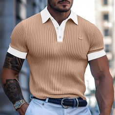 Season:Summer,Spring; Fabric:95% Polyester 5% Spandex; Sleeve Length:Short Sleeve; Gender:Men's; Style:Fashion; Elasticity:Micro-elastic; Tops Type:Golf Shirt,Knit Polo; Occasion:Business,Casual; Details:Only tops; Fit Type:Regular Fit; Pattern:Color Block; Design:Knitted,Button; Neckline:Classic; Brand:OUKU; Listing Date:04/15/2024; Quantity:1pc Fashion Old Money, Tuxedo Shirt Men, Block Button, Womens Basic Tops, Mens Outdoor Jackets, Cotton Linen Pants, Polo Classic, Trench Coat Men, Outwear Women