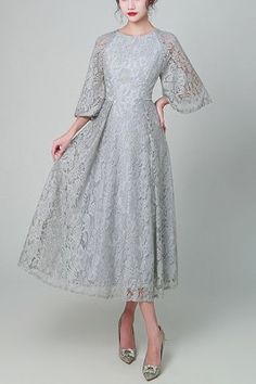 Shop Women Dresses by Occasion - SheProm.com Elegant Fitted Lace Tea Length Dress, Tea Length Lace Dress For Formal Occasions, Formal Tea Length Lace Dress, Modest Lace Dress With Lace Sleeves, Elegant Lace Midi-length Mother Of The Bride Dress, Elegant Spring Lace Dress For Mother Of The Bride, Elegant A-line Lace Dress For Bridesmaids, Formal Tea-length Lace Dress, A-line Lace Dress With Lace Sleeves For Wedding