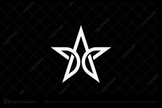 a white star logo on a black background with the letter d in it's center