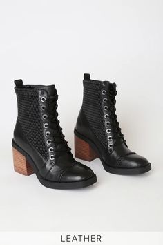 Boots for Women - Black Boots, Cowboy Boots, & Ankle Boots | Lulus Boots 2020, Pointed Toe Boots, Retro Clothing, Black Leather Ankle Boots, Black Boots Women, Classic Boots, Lace Up Ankle Boots, Nubuck Leather, Leather Lace