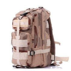 Molle Backpack Traving Climbing Rucksack - Woosir Khaki Military Backpack For Outdoor Activities, Military Style Khaki Backpack For Outdoor Activities, Camouflage Tactical Bags For Outdoor Activities, Khaki Nylon Backpack For Hiking, Camouflage Backpack For Outdoor Activities, Camouflage Outdoor Standard Backpack, Camouflage Outdoor Backpack, Camouflage Travel Backpack, Camping Rucksack