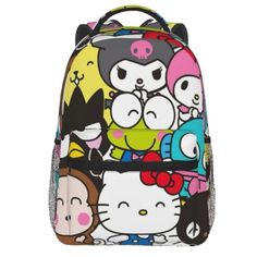 Awetmud Cartoon Cat Backpack For Unisex Lightweight Large Capacity Laptop Backpack Nwt Cute Cartoon Print Backpack For Travel, Cute Travel Backpack With Cartoon Print, Cute Cartoon Print Travel Backpack, Casual Cartoon Print Bags For Back To School, Casual Bags With Cartoon Print For Back To School, Casual Back To School Bag With Cartoon Print, Pink Cartoon Print Travel Bag, Pink Cartoon Backpack For Daily Use, Cartoon Pink Backpack For Daily Use