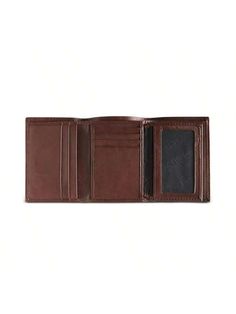 There's room for everything within the extra-large capacity of this Keh Cole Reacn tri-fold, crafted from sleek leather and with RFID technology that helps protect your cards from data theft.  Approx. Exter Dimenns: 4.29"H x 3.18"L x 1.5"W  Inter: 6 credit card slots, 2 slip pockets, 1 clear ID window. Extra capacity billpartment  Exter: embossed logo  Leather; lining: polyester  Spot clean  Imported  Keh Cole Reacn | Men's Leather RFID Extra-Capacity Trifold Brown     Plain    Wallets & Cardhol Embossed Logo, Long Wallet, Luggage Bags, Leather Men