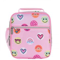 Sunshine Funshine Lunch Tote Rectangular Pink School Lunch Bag, Smiggle Lunch Bag, Cute Rectangular Lunch Bag For Playtime, High School Supplies, Kawaii Rectangular Lunch Bag For School, Elementary School Supplies, Playful Pink Rectangular Lunch Bag, Back To School List, Locker Accessories