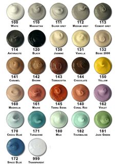 the different colors of paint are shown in this chart, which shows how each color is different