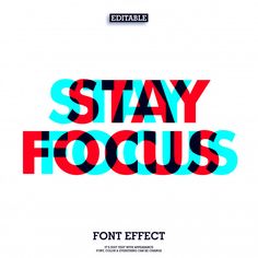 the text stay focus is shown in red, blue and black on a white background