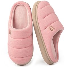 PRICES MAY VARY. SIMPLE AND STYLISH: Classic clog slippers shape, combined with quilted craftsmanship, creates a comfortable and cute look, match with any of your outfits ULTIMATE SOFTNESS: Comfy slippers‘ ultra-lightweight material sole and high-density memory foam insole provide pillow-like comfort experience, they can give you enough support and relieve the fatigue of your feet NON-SLIP AND DURABLE: These house shoes are durable enough to be worn in the bedroom, living room, kitchen, yard, th Comfortable Pink Clogs With Cushioned Footbed, Comfortable Foam Slip-on Slippers, Comfortable Pink Slip-on Platform Slippers, Comfortable Platform Slippers With Round Toe, Foam Slip-on Indoor Slippers, Comfortable Pink Flat Clogs, Pink Flat Comfortable Clogs, Comfortable Indoor Slip-on Platform Slippers, Comfortable Foam Slippers With Round Toe