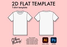 the front and back of a white t - shirt template