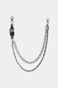 Elevate your style with our Double Layer Alloy Chain Belt! This sleek and trendy accessory adds a touch of edge to any outfit. Made with high-quality alloy, it's sturdy, durable, and promises to elevate your look with its double layered design. Add a touch of chic to your wardrobe today! Material: Alloy Imported Product measurements: 16+19.7 in Black Link Chain Jewelry, Black Metal Link Jewelry, Punk Black Jewelry With Silver Chain, Black Chain Link Edgy Jewelry, Edgy Black Jewelry With Silver Chain, Edgy Black Chain Link Jewelry, Trendy Black Link Jewelry, Black Punk Jewelry With Chain, Black Punk Style Jewelry With Chain