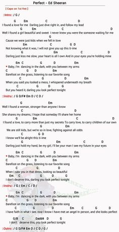 Perfect Chord - Ed Sheeran | Perfect Chord (Easy Chord Songs) Guitar Song With Chords, Perfect Guitar Chords Ed Sheeran, Acoustic Guitar For Beginners Songs Sheet Music, Fmaj7 Chord Guitar, Night Changes Guitar Chords, Enchanted Guitar Chords, Emotional Guitar Chords, Thousand Years Guitar Chords, Songs With Piano Chords