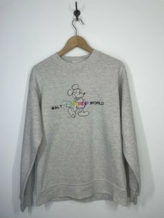 Mickey Mouse Sweatshirt, Walt Disney World, Walt Disney, Disney World, Graphic Sweatshirt, Product Description, Collar, Disney, Sweatshirts