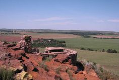 a rock outcropping in the middle of nowhere